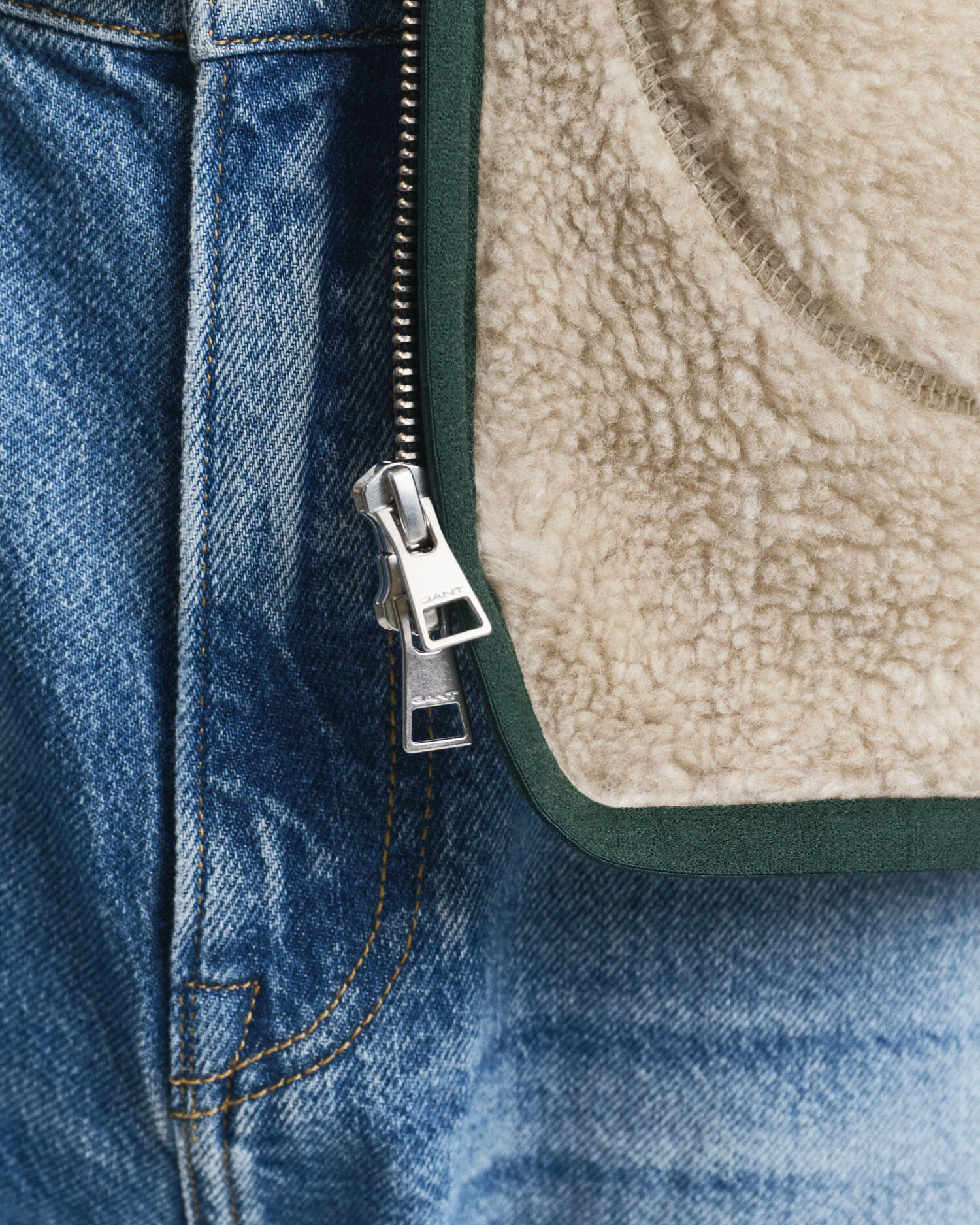 Fleecevest van wolmix