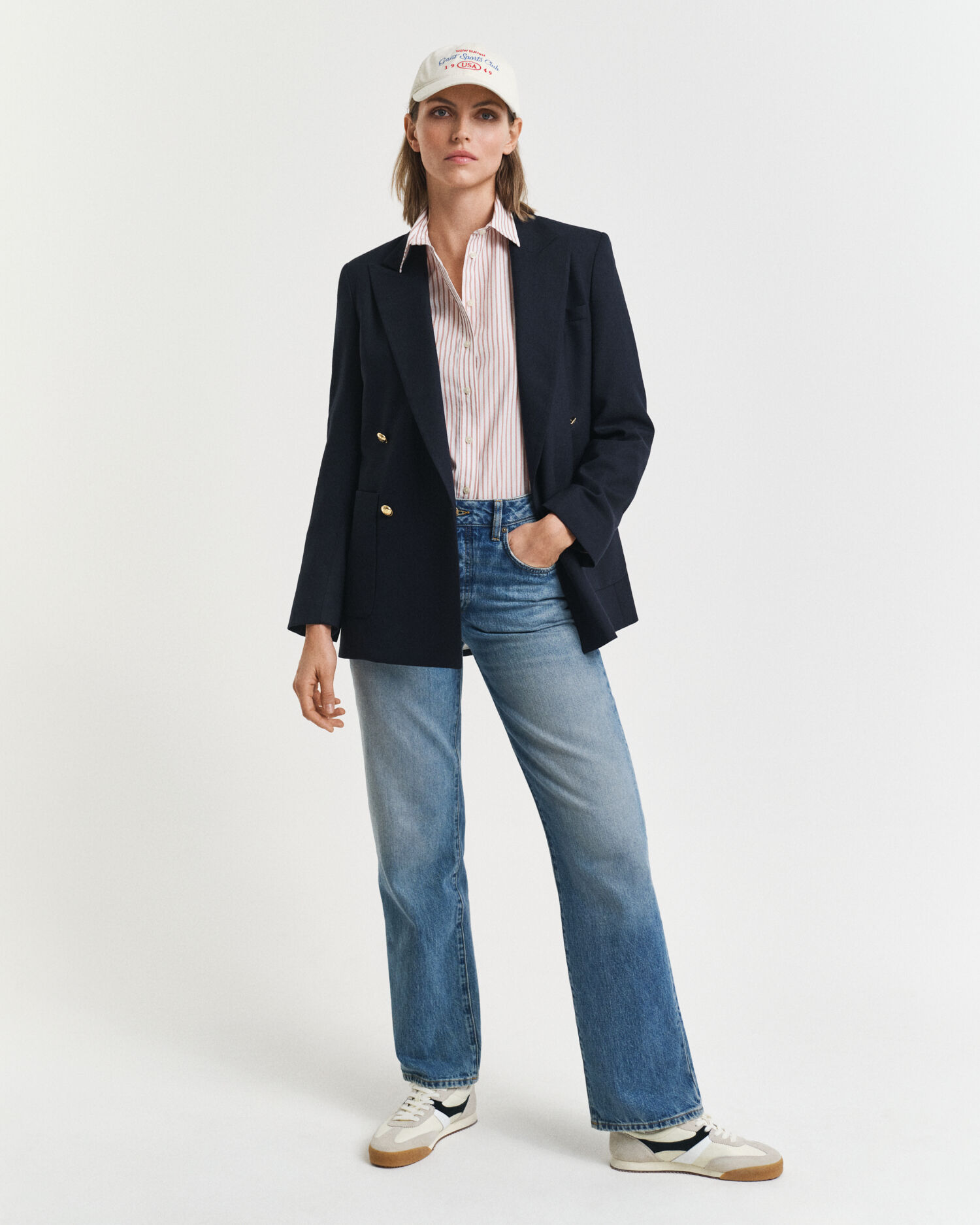 Regular Fit Classic overhemd van poplin met strepen