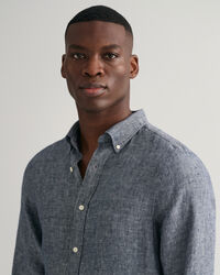 Slim Fit linnen overhemd