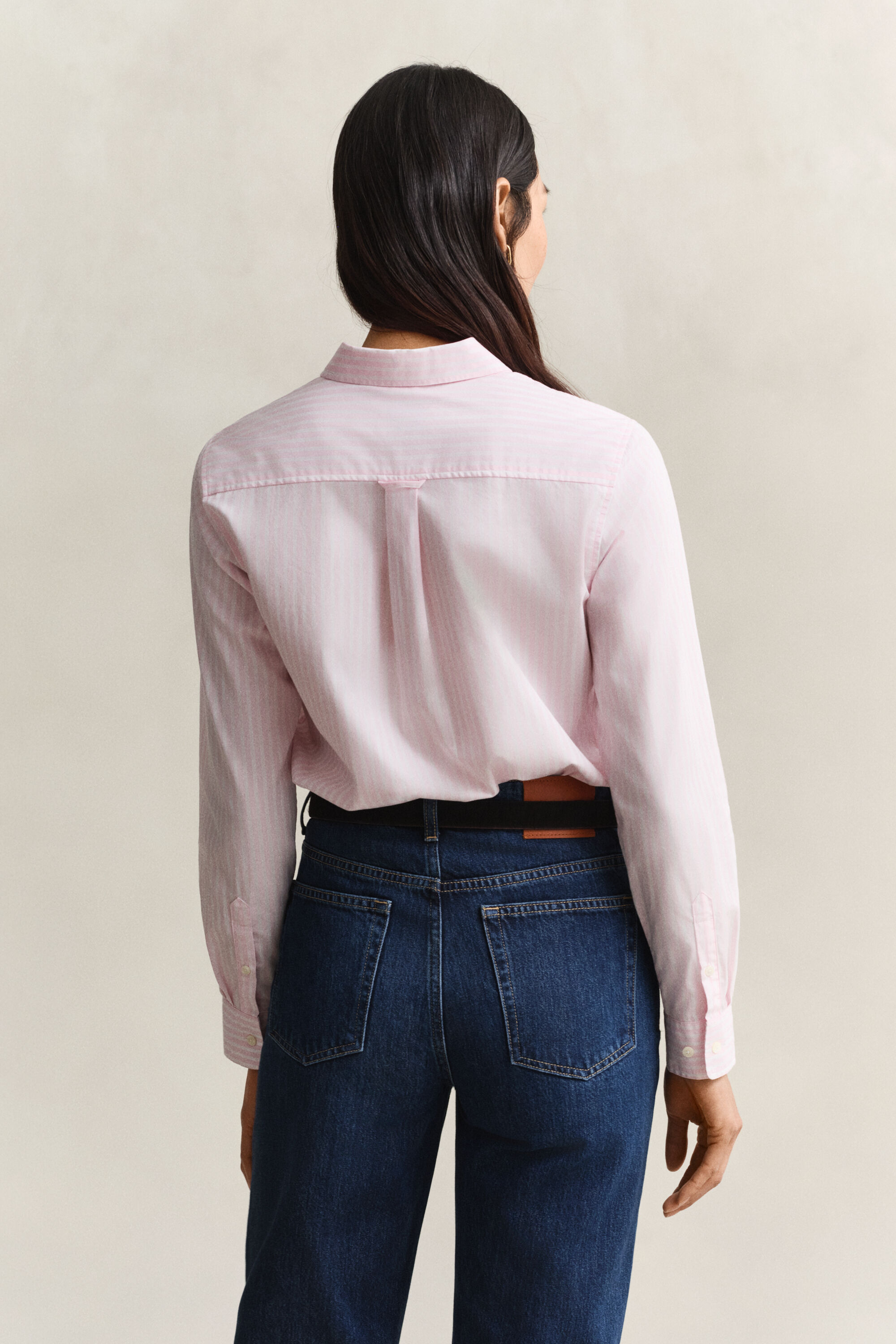 Classic Regular gestreept poplin overhemd