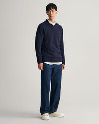 Polosweater met V-hals