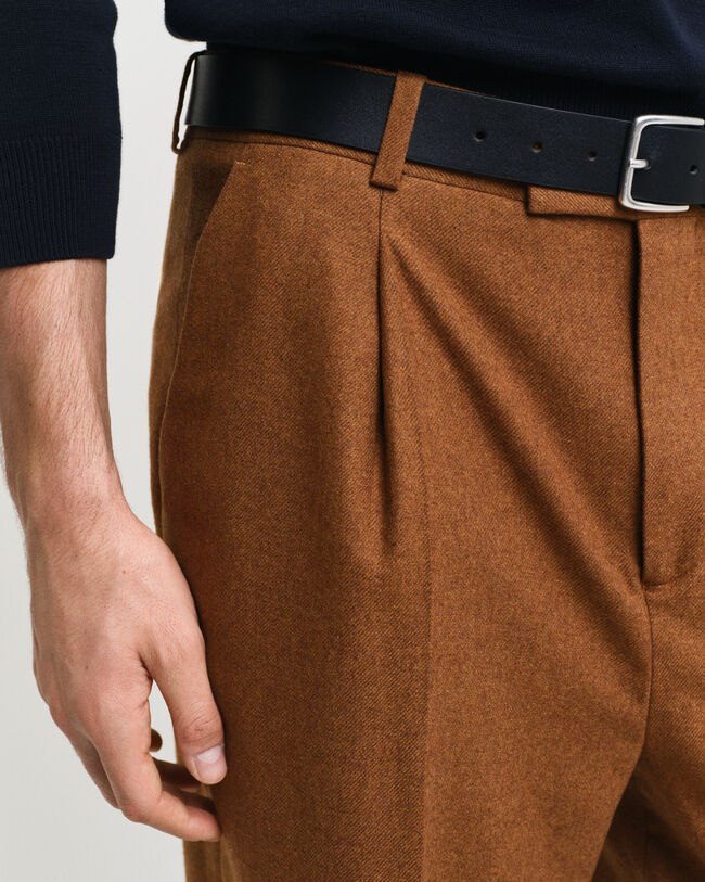 Relaxed Fit kostuumbroek van wolflanel