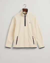 Lichte fleece sweater met korte rits