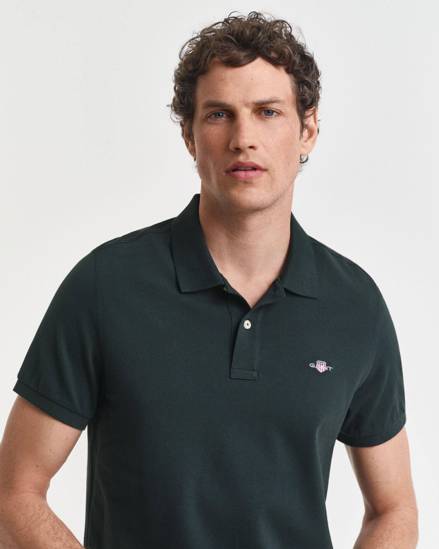 Regular Fit Shield piqué poloshirt