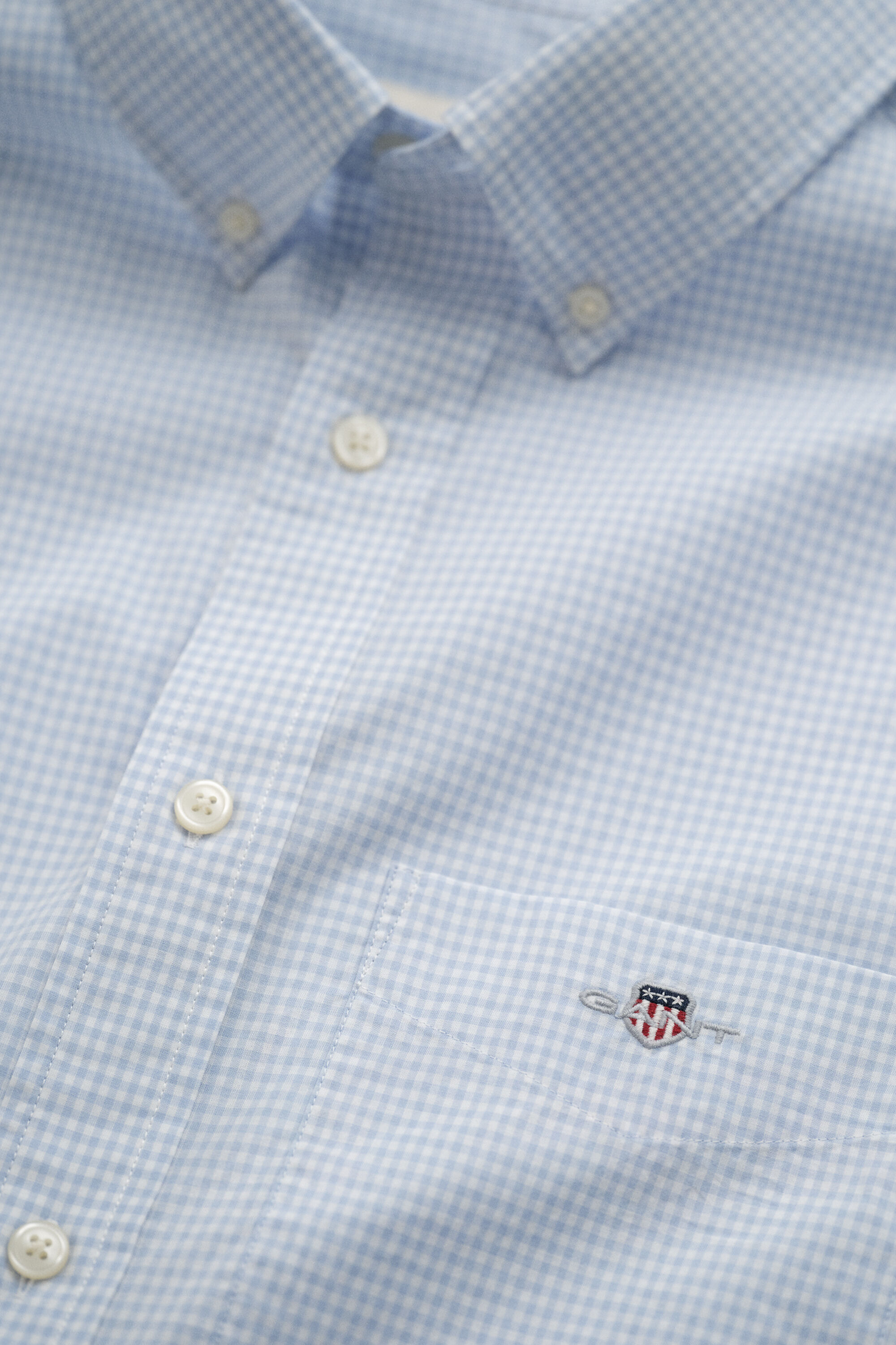 Klassiek poplin overhemd met Gingham-ruitje
