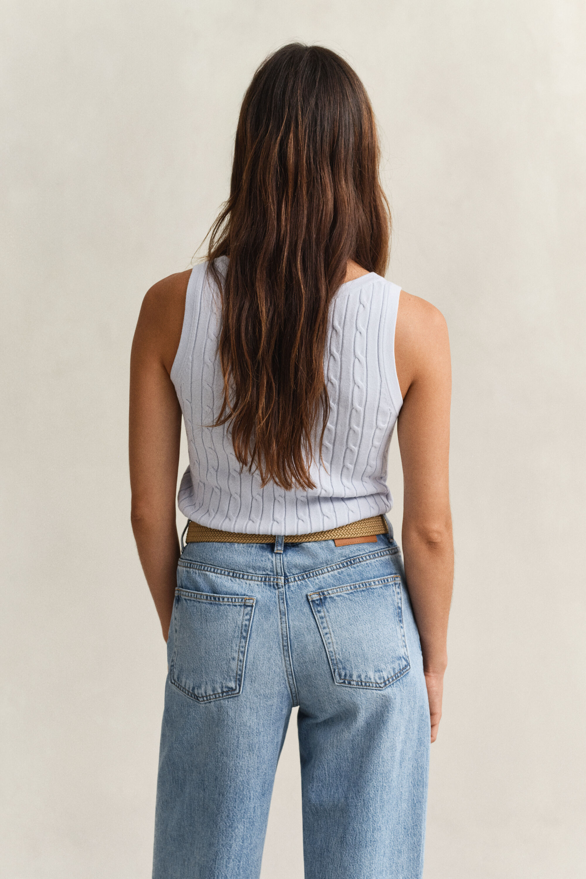 Kabelgebreide tanktop