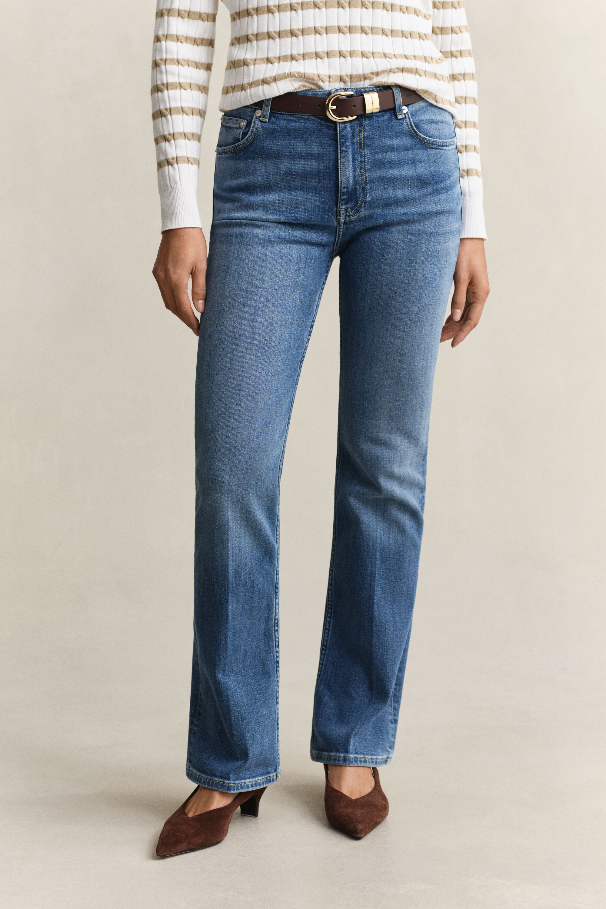 Flared jeans met stretch