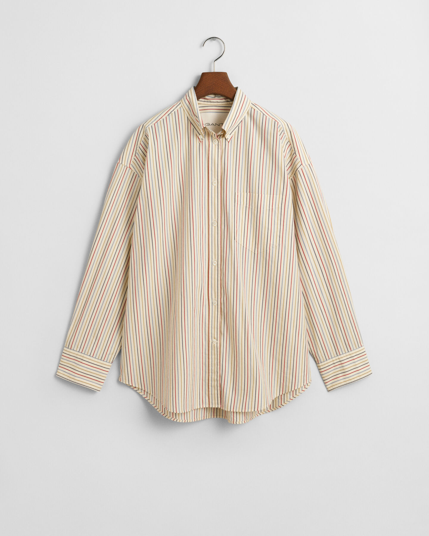 Oversized gestreept overhemd van poplin