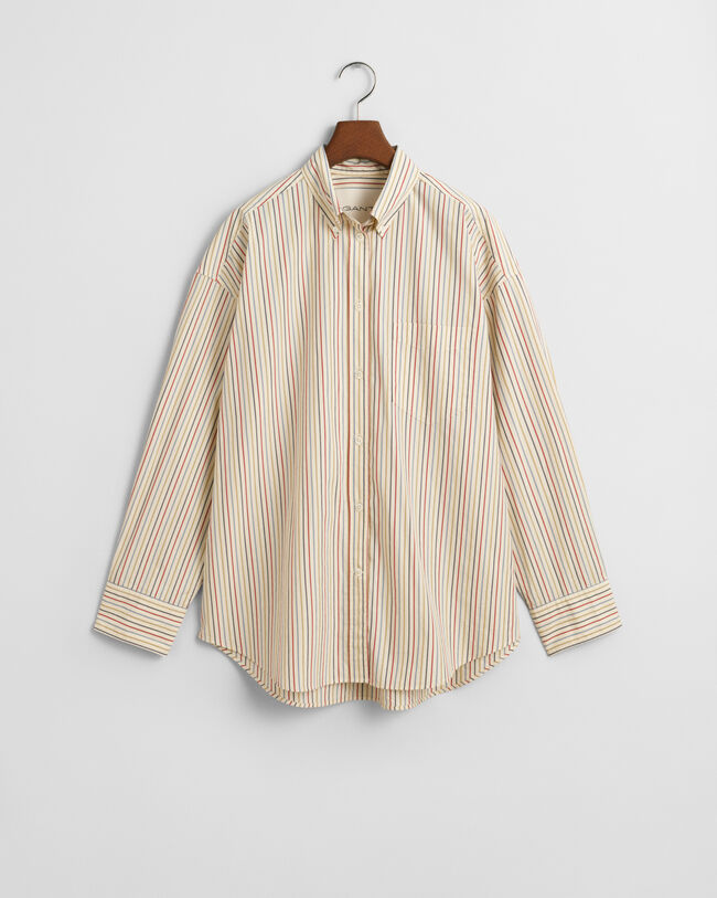 Oversized gestreept overhemd van poplin