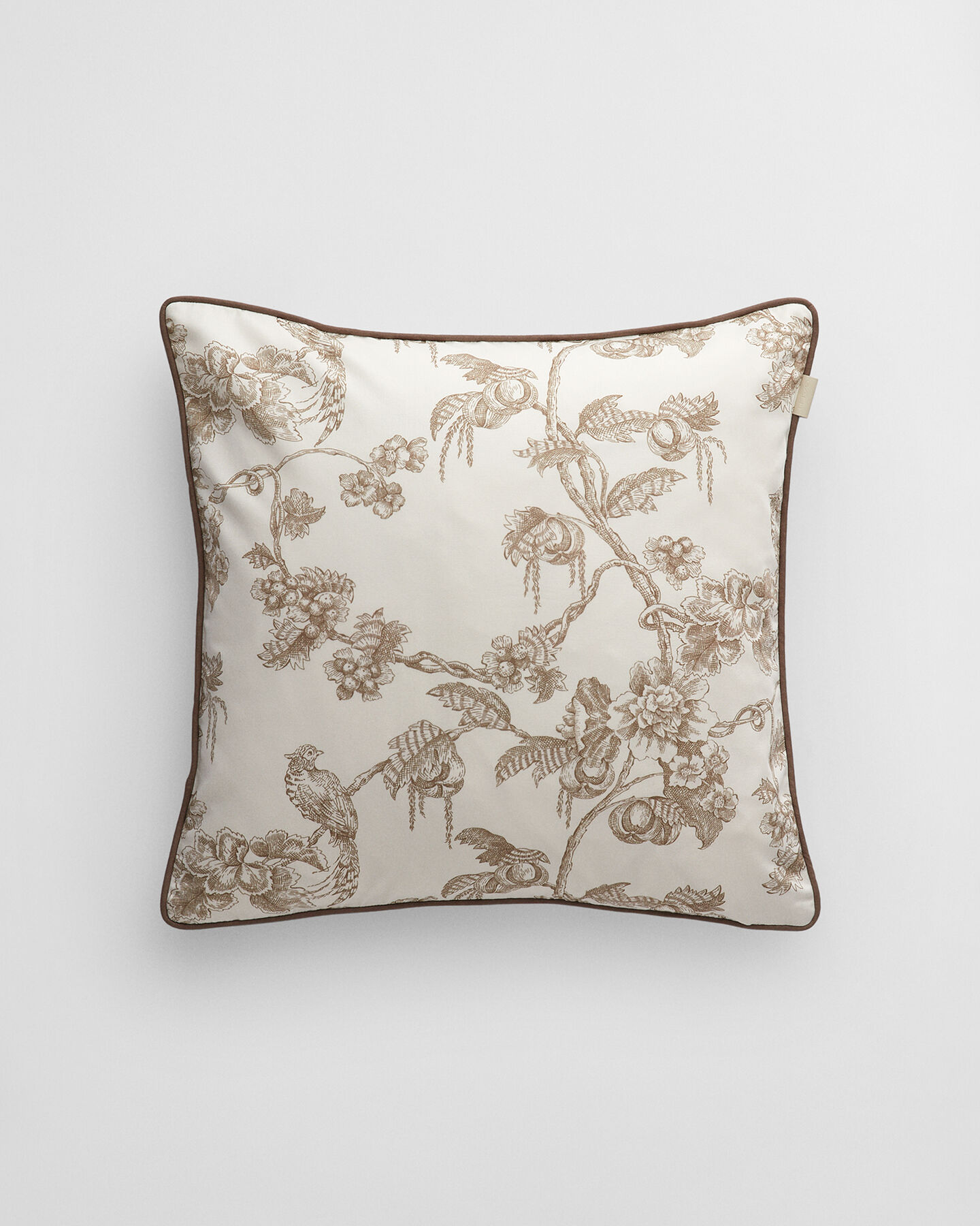 Satijnen kussenhoes met boomprint