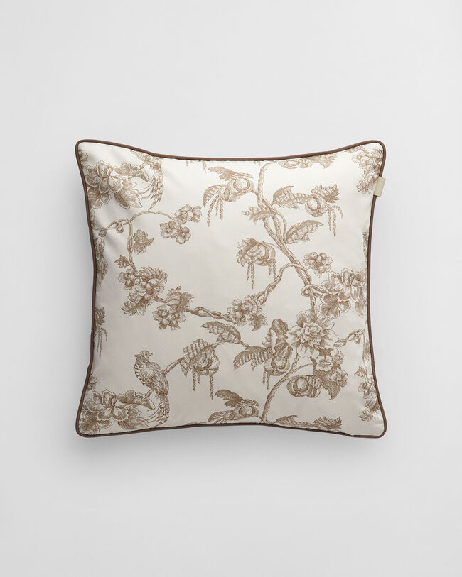 Satijnen kussenhoes met boomprint