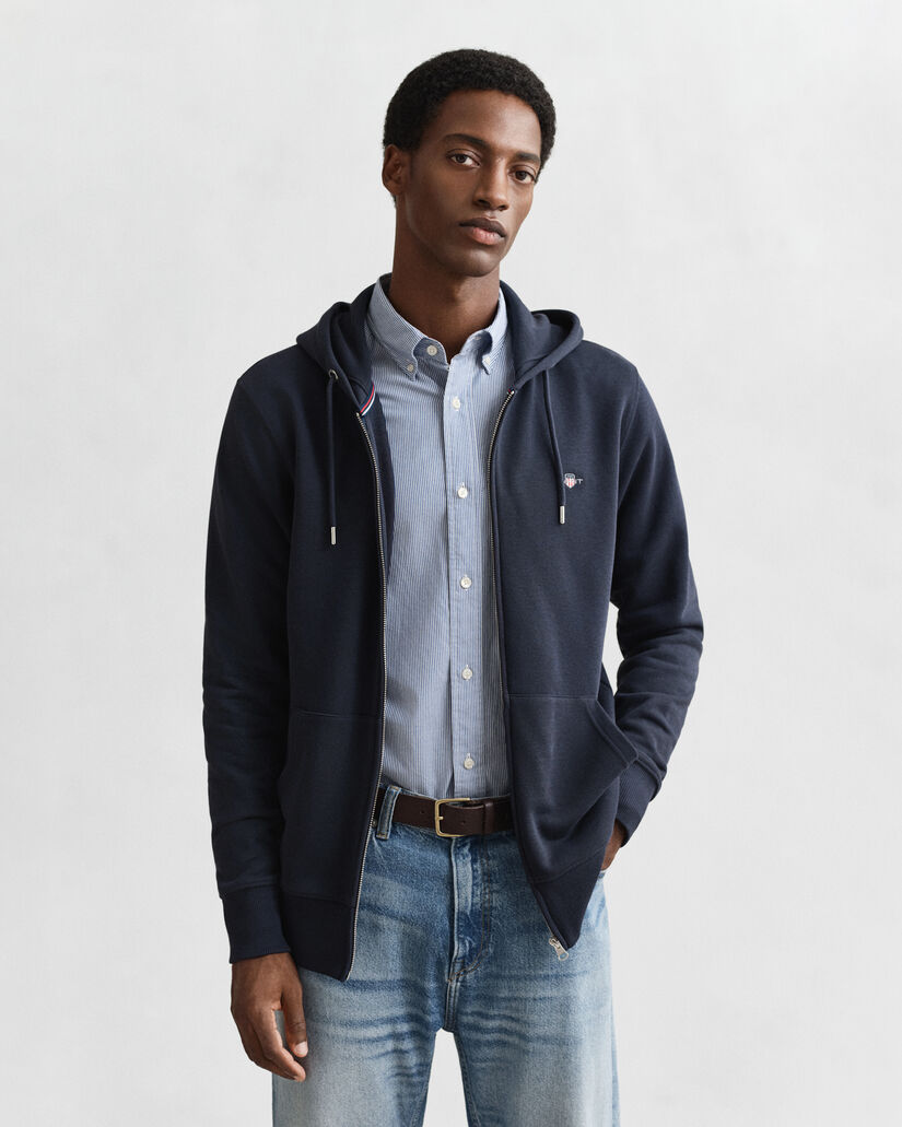 Shield hoodie met ritssluiting