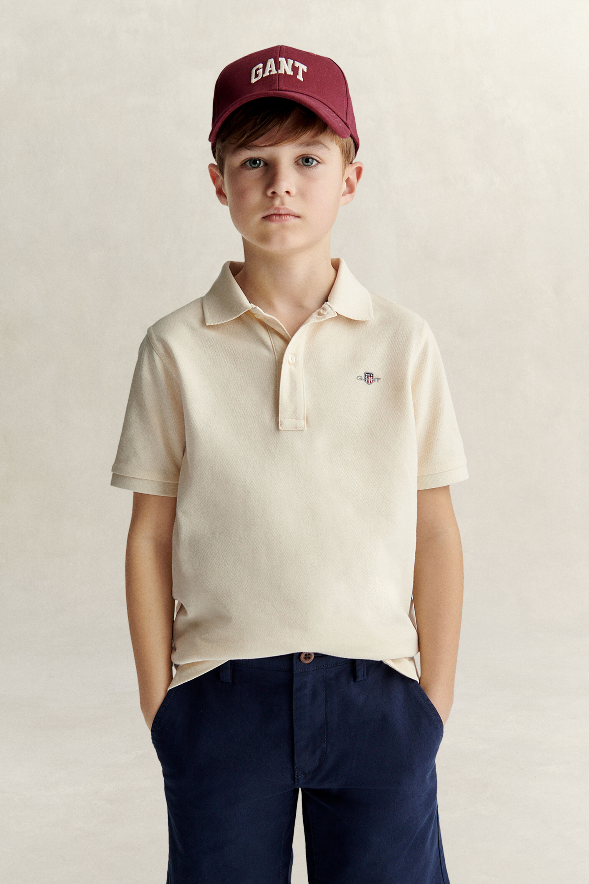 Poloshirt met schild voor tieners