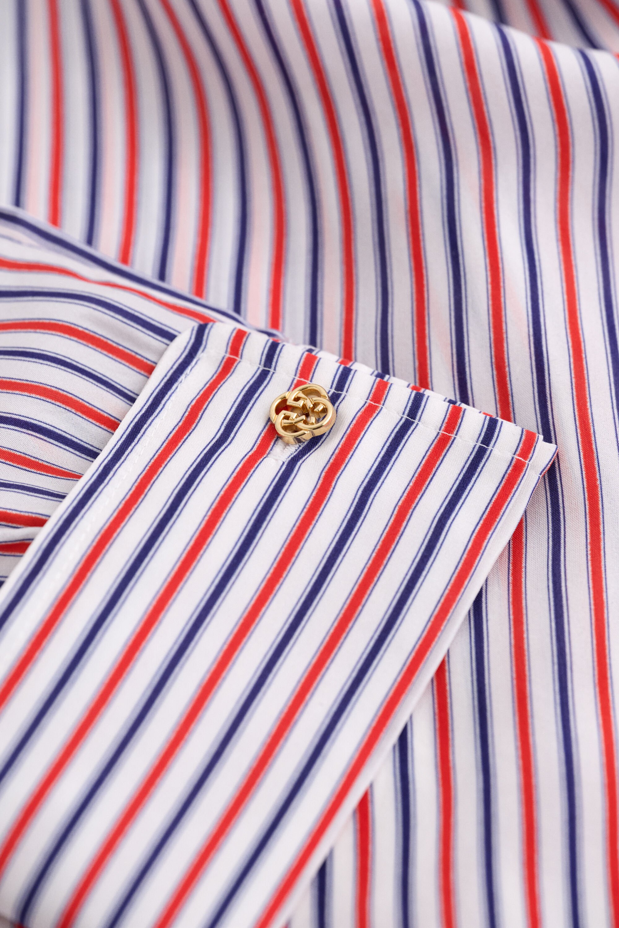 Gestreepte blouse van Habotai-zijde