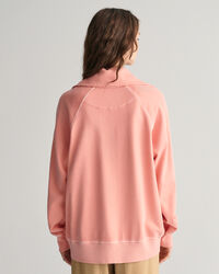 Sunfaded sweatshirt met korte rits