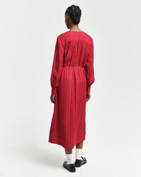 Satijnen overhemdjurk met strepen