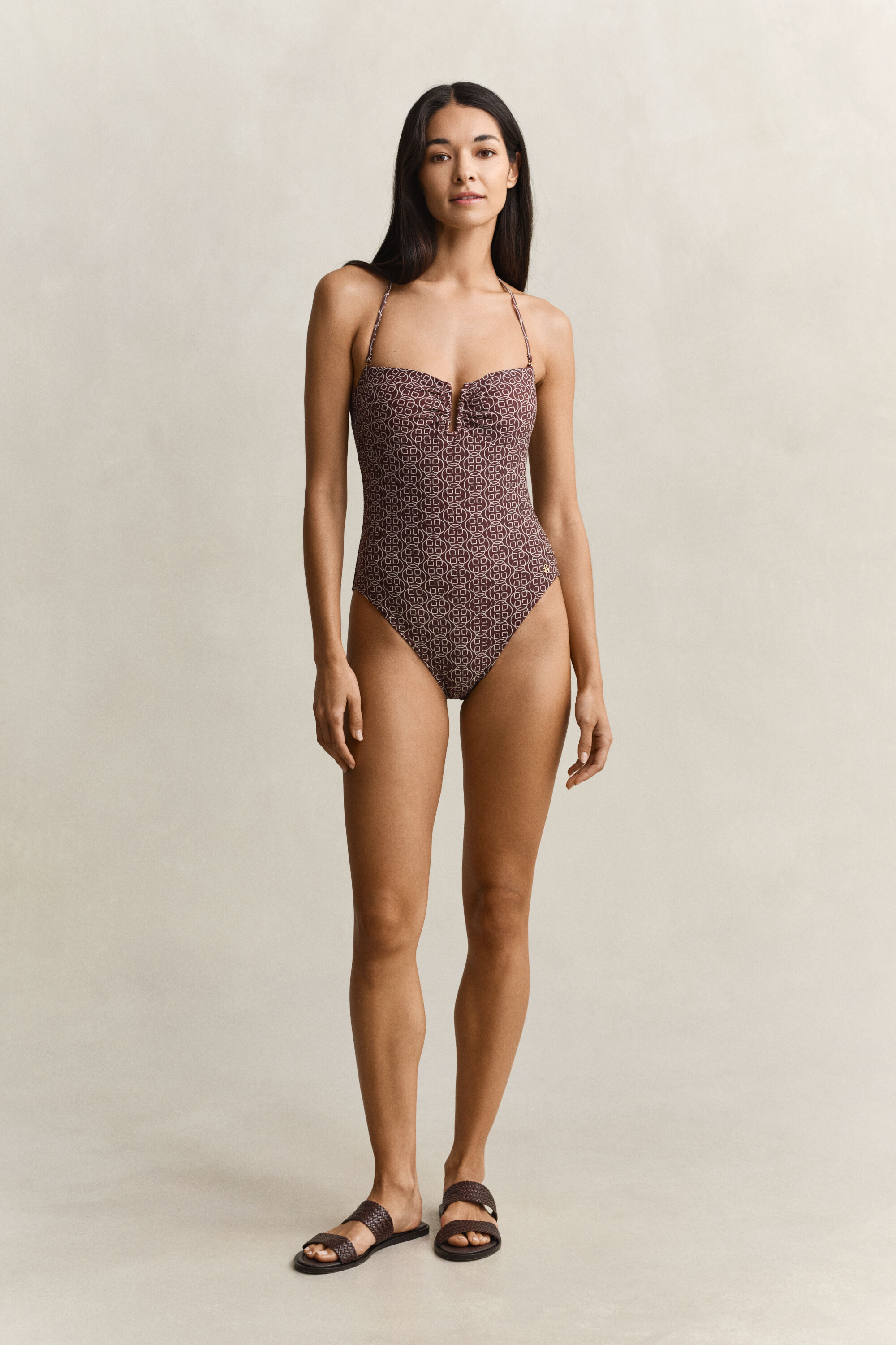 Badpak met print en vulling