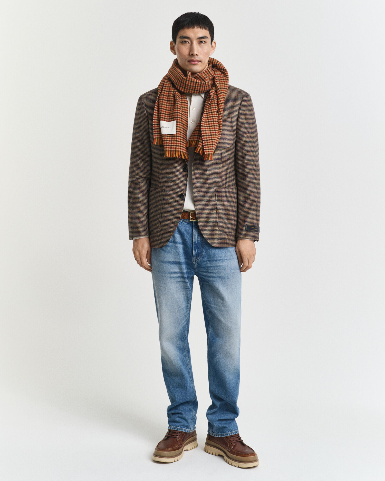 Slim Fit blazer met pied-de-poule ruitje