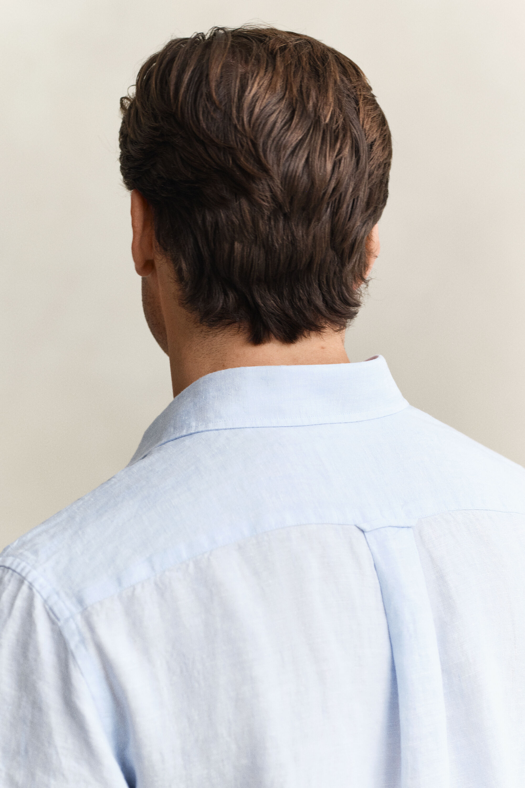 Linnen overoverhemd met korte mouwen