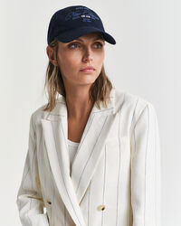 Linnen Club Blazer met krijtstreep