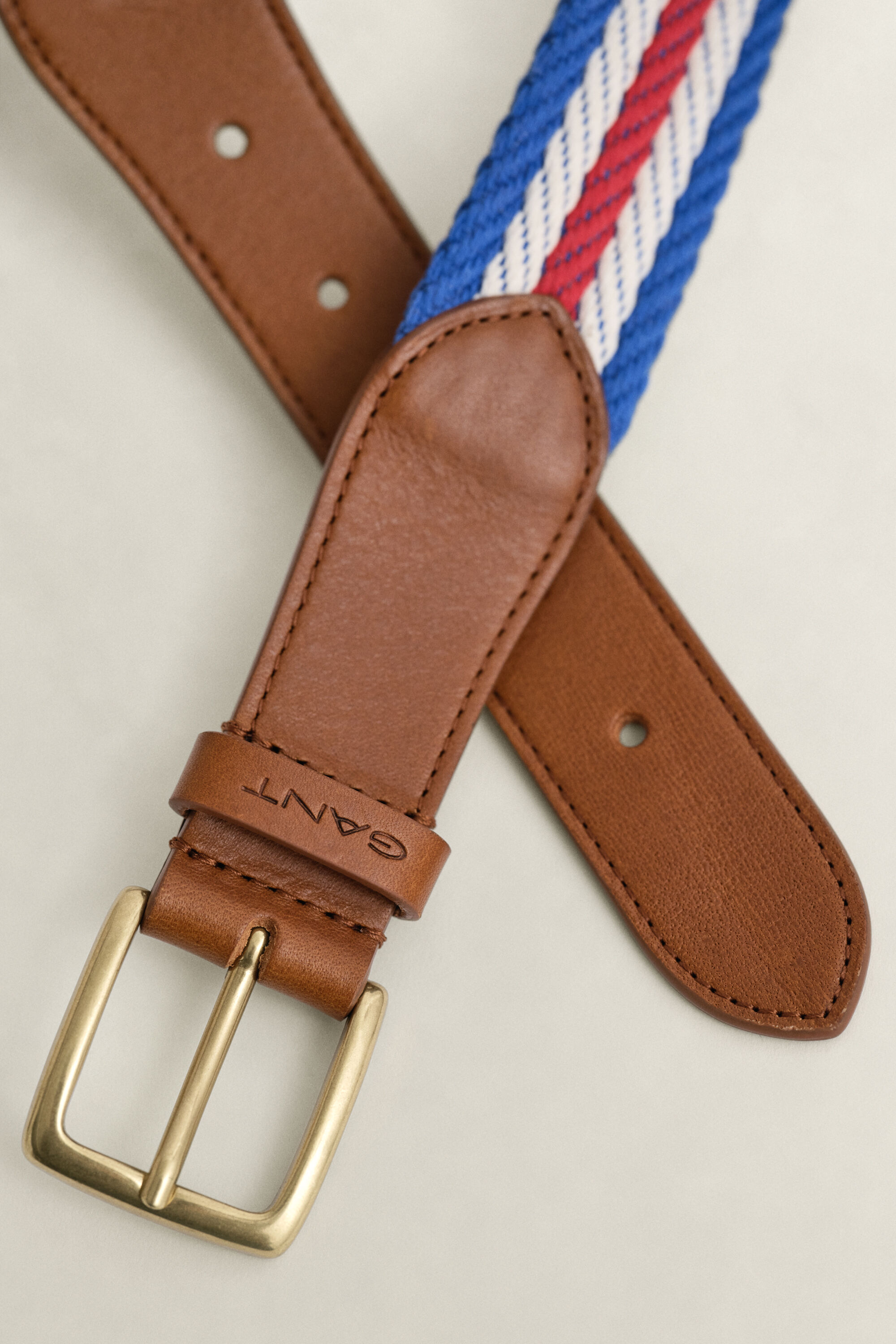 Gestreepte geweven riem