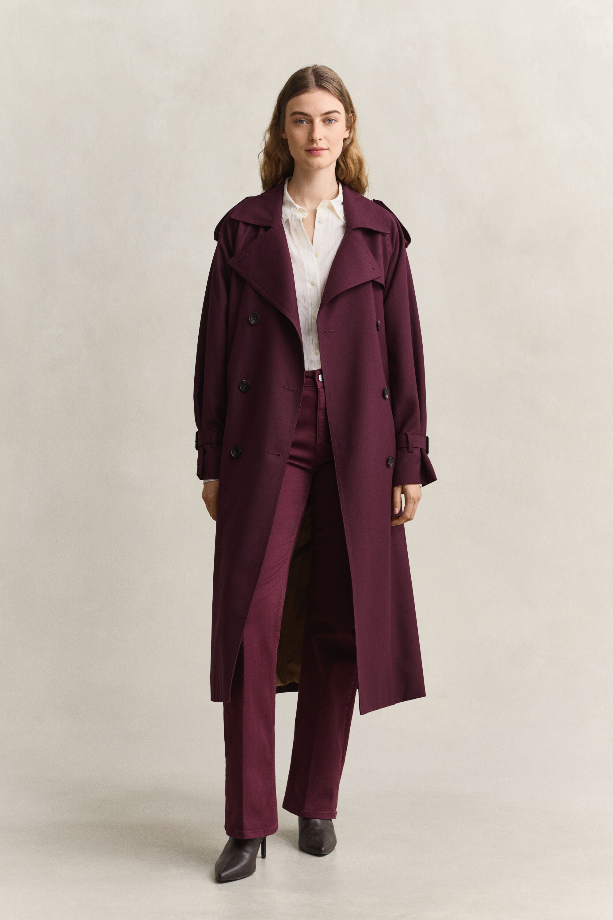 Trenchcoat van wolmix