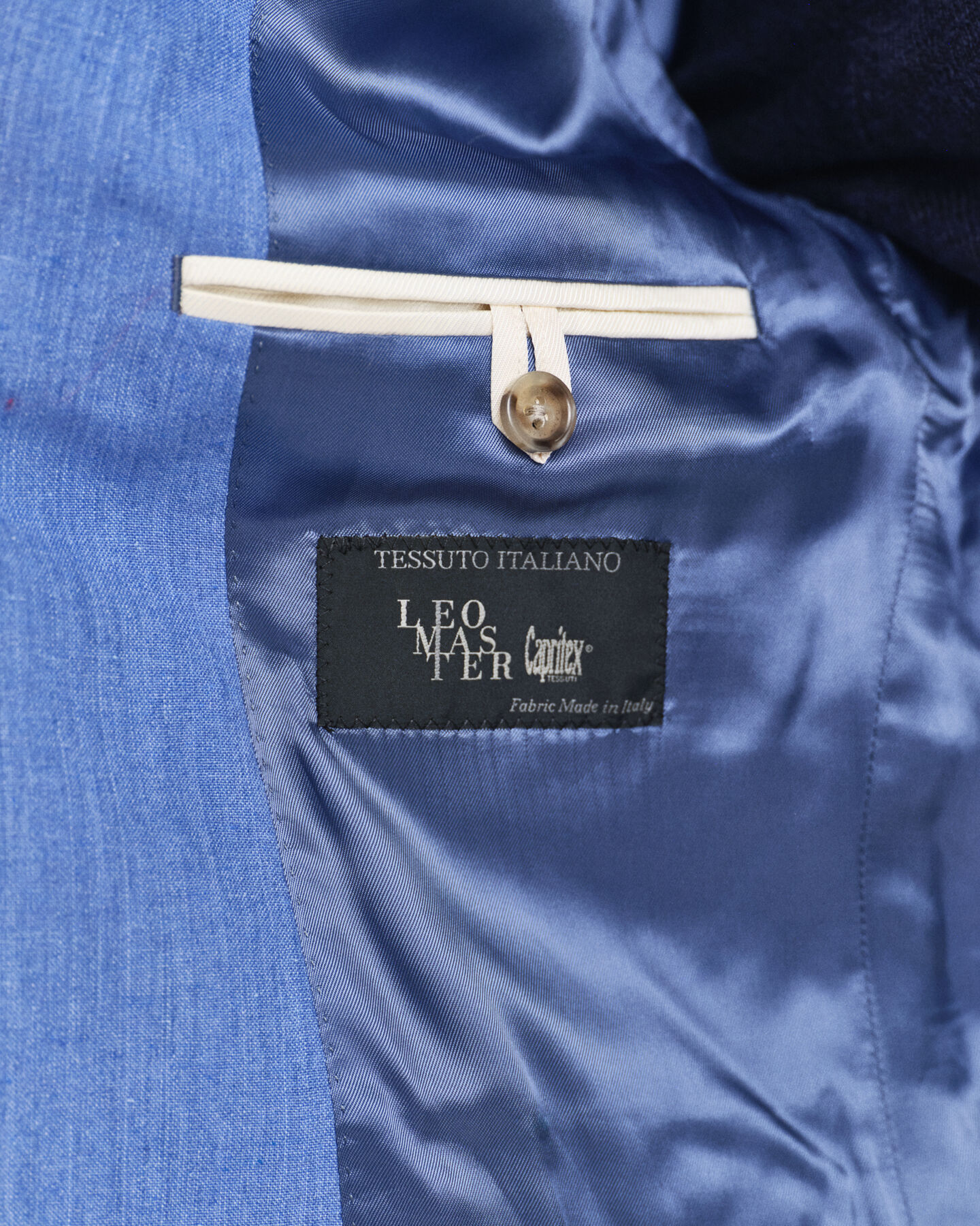 Slim Fit kostuumjasje van katoen en linnen