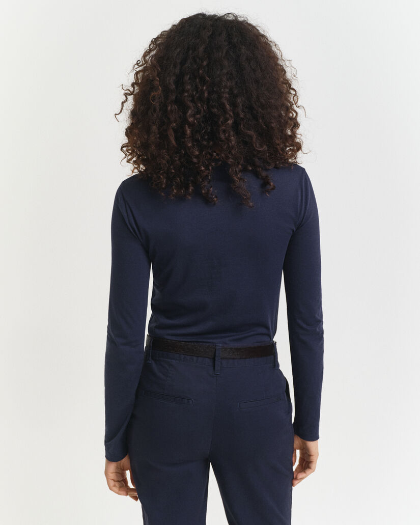 T-shirt met lange mouwen van licht katoen