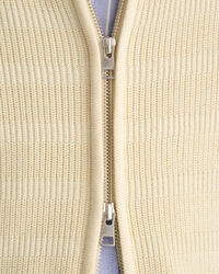 Textured gestreept katoenen vest met ritssluiting