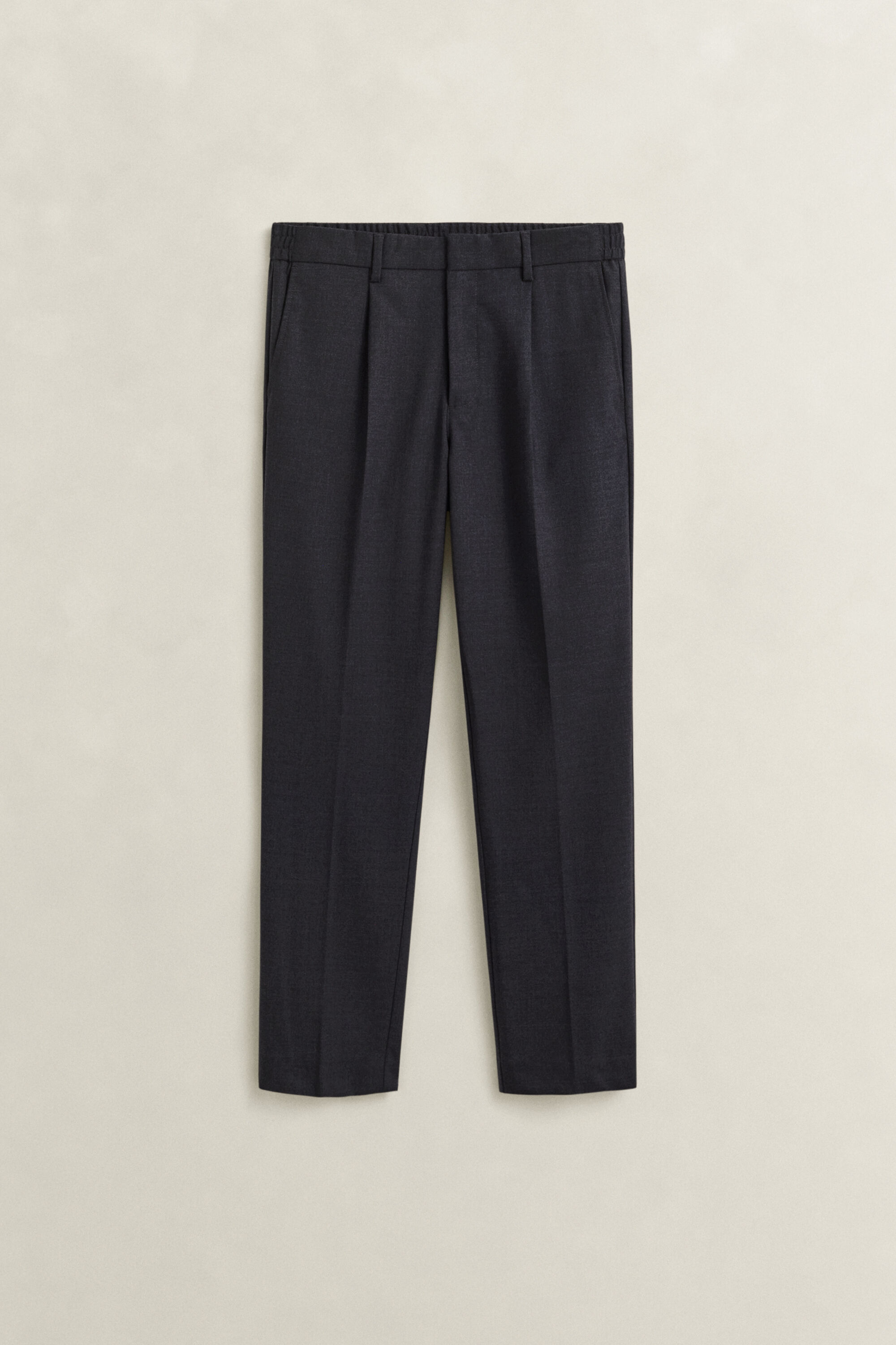 Wollen broek met taps toelopende pijpen