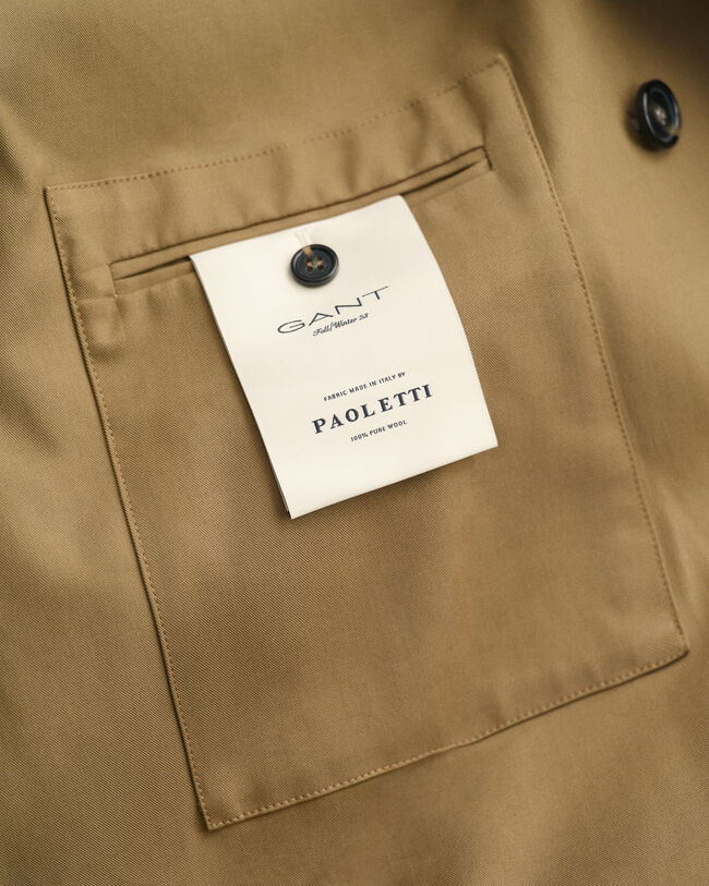 Trenchcoat van gebonden katoen