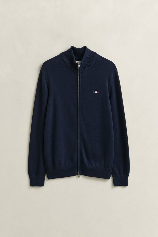 Casual vest van katoen met ritssluiting