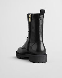 Keliin leren veterlaarzen