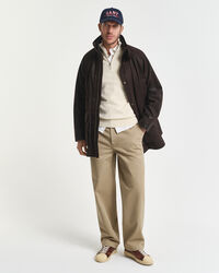 Trui met korte rits en microtextuur