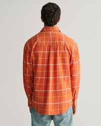 Oversized overhemd met textuur en ruit