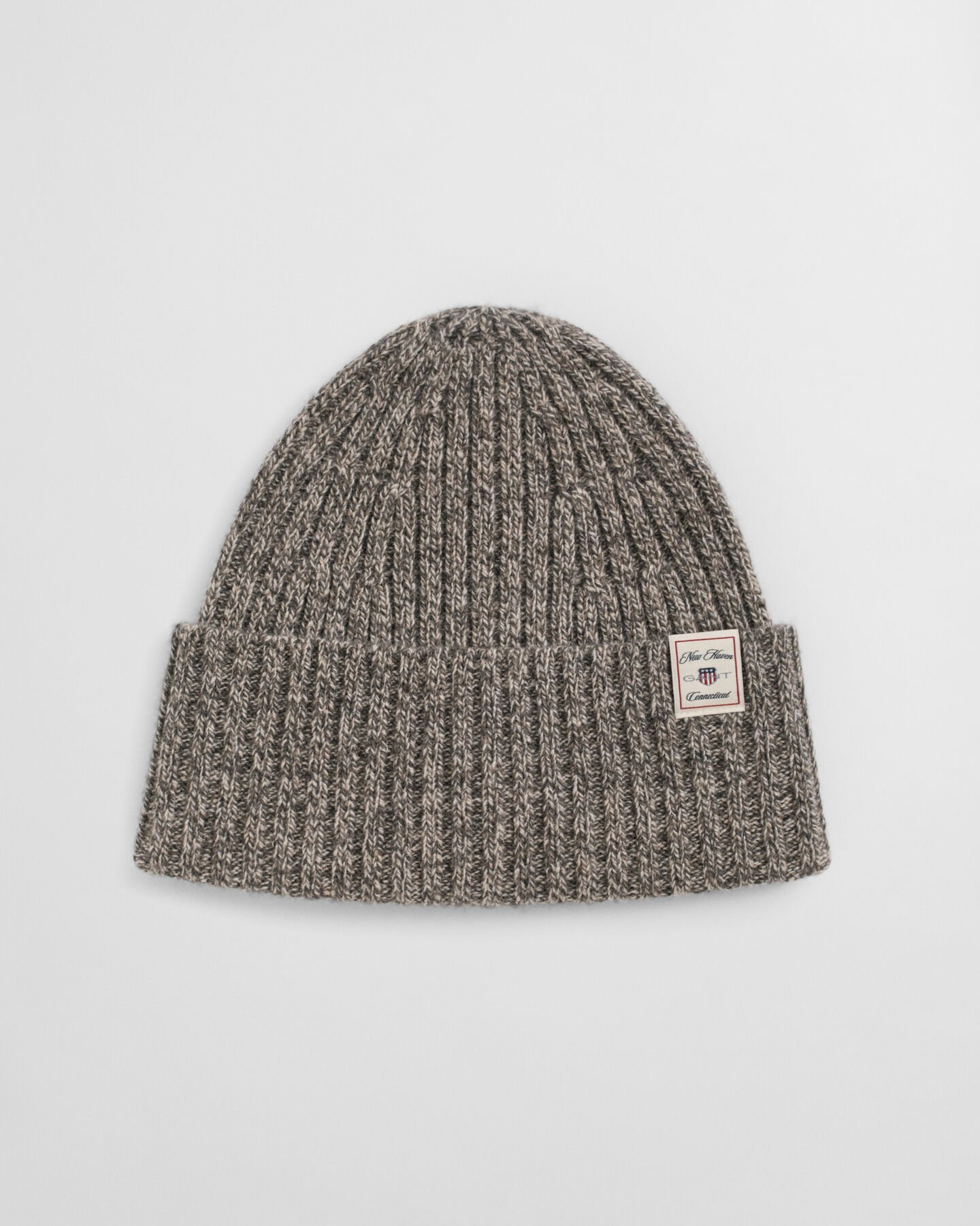 Beanie van mouliné wolmix