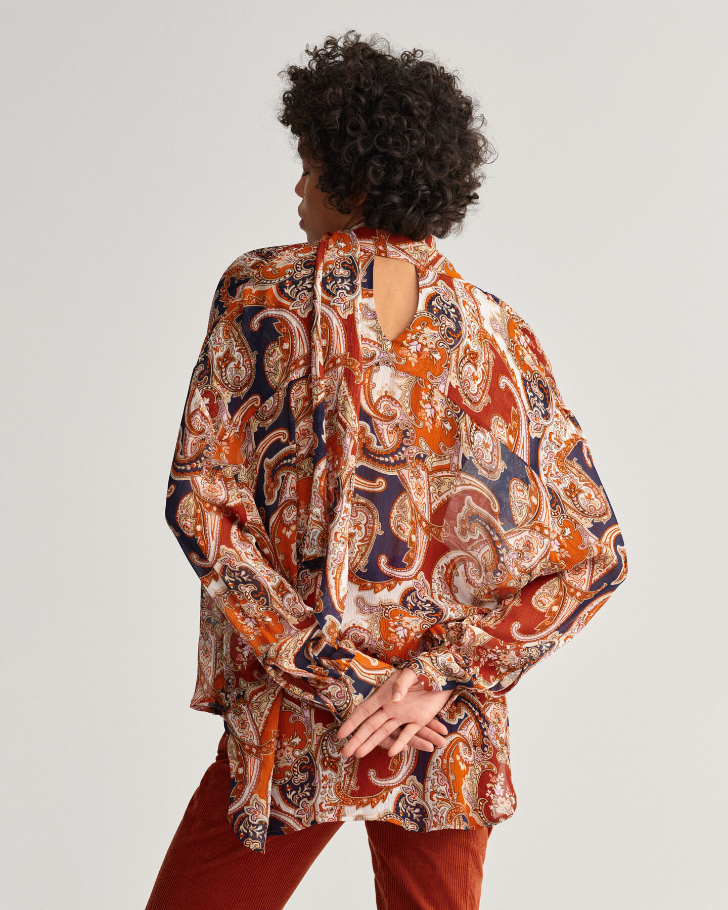 Paisley blouse met strik