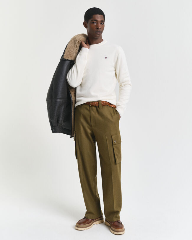 Trui met ronde hals van buitengewoon zachte lamswol