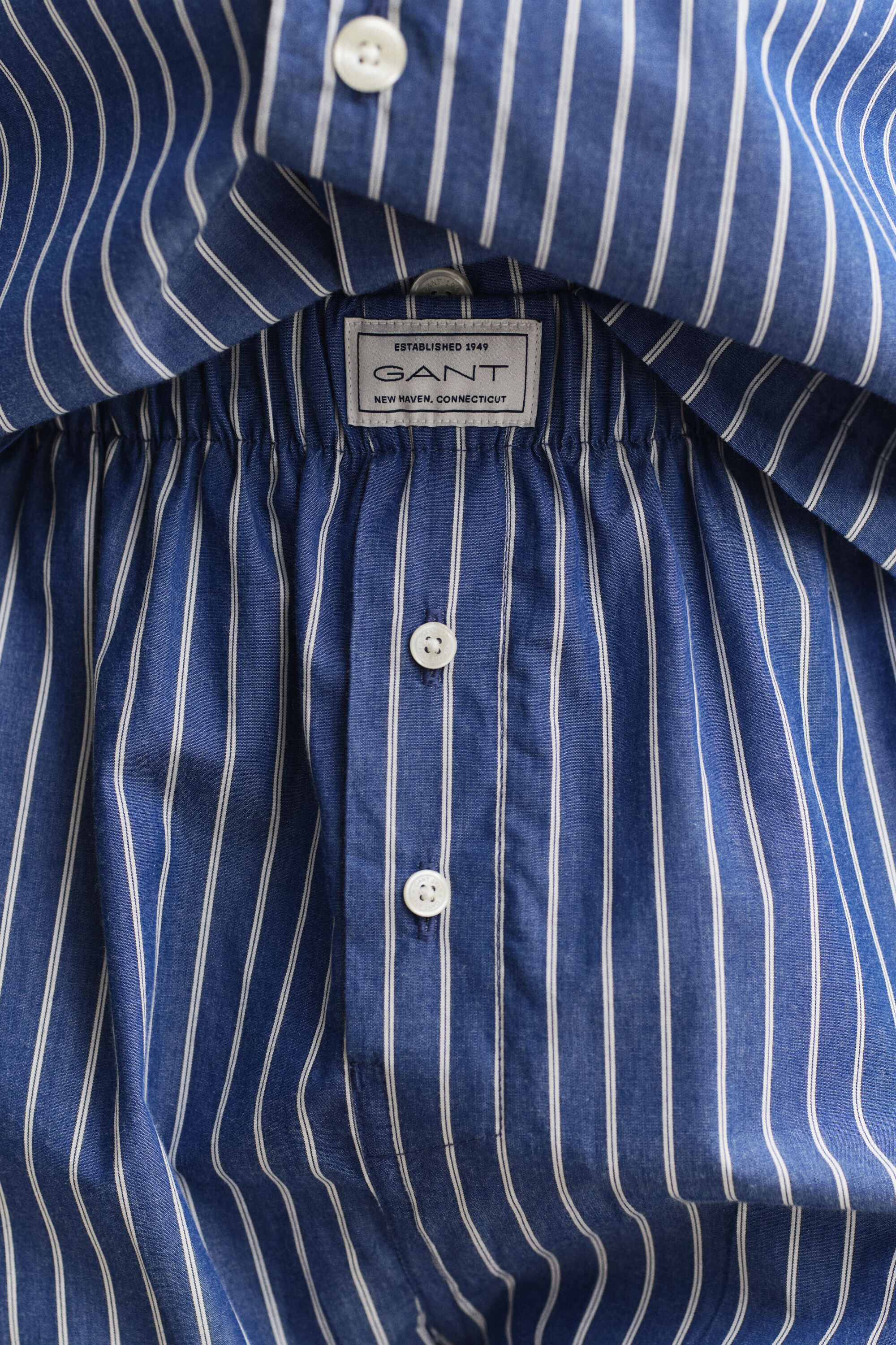 Gestreepte pyjama van poplin