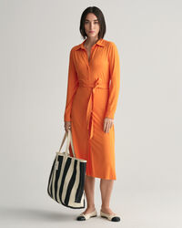 Slim Fit jersey overhemdjurk