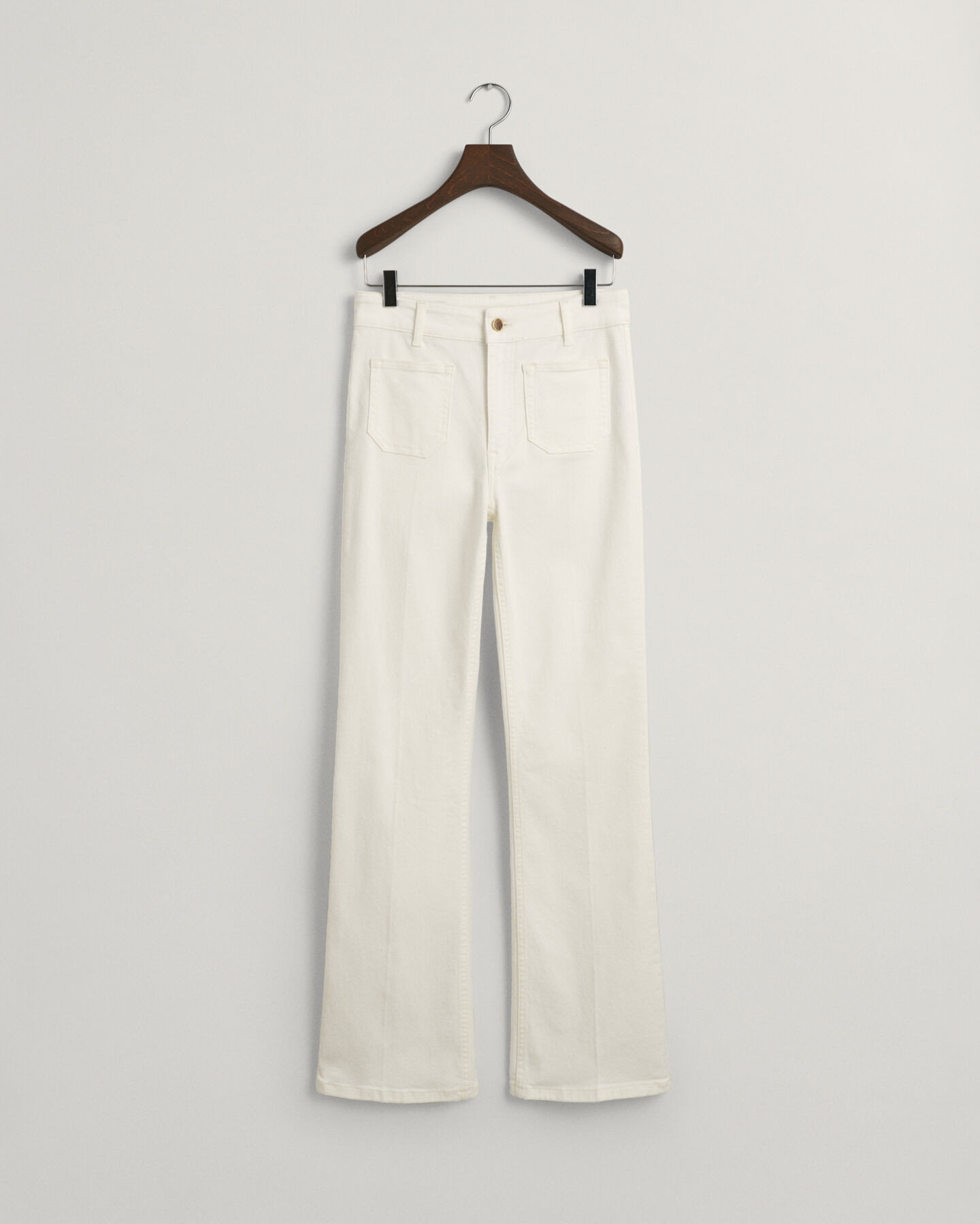 Slim Fit flared witte jeans