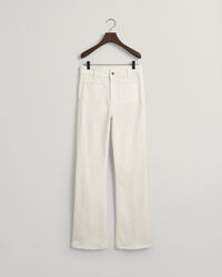 Slim Fit flared witte jeans