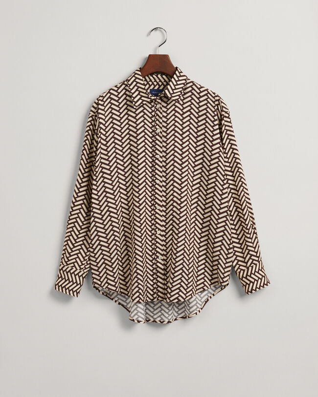 Relaxed Fit Geometric overhemd