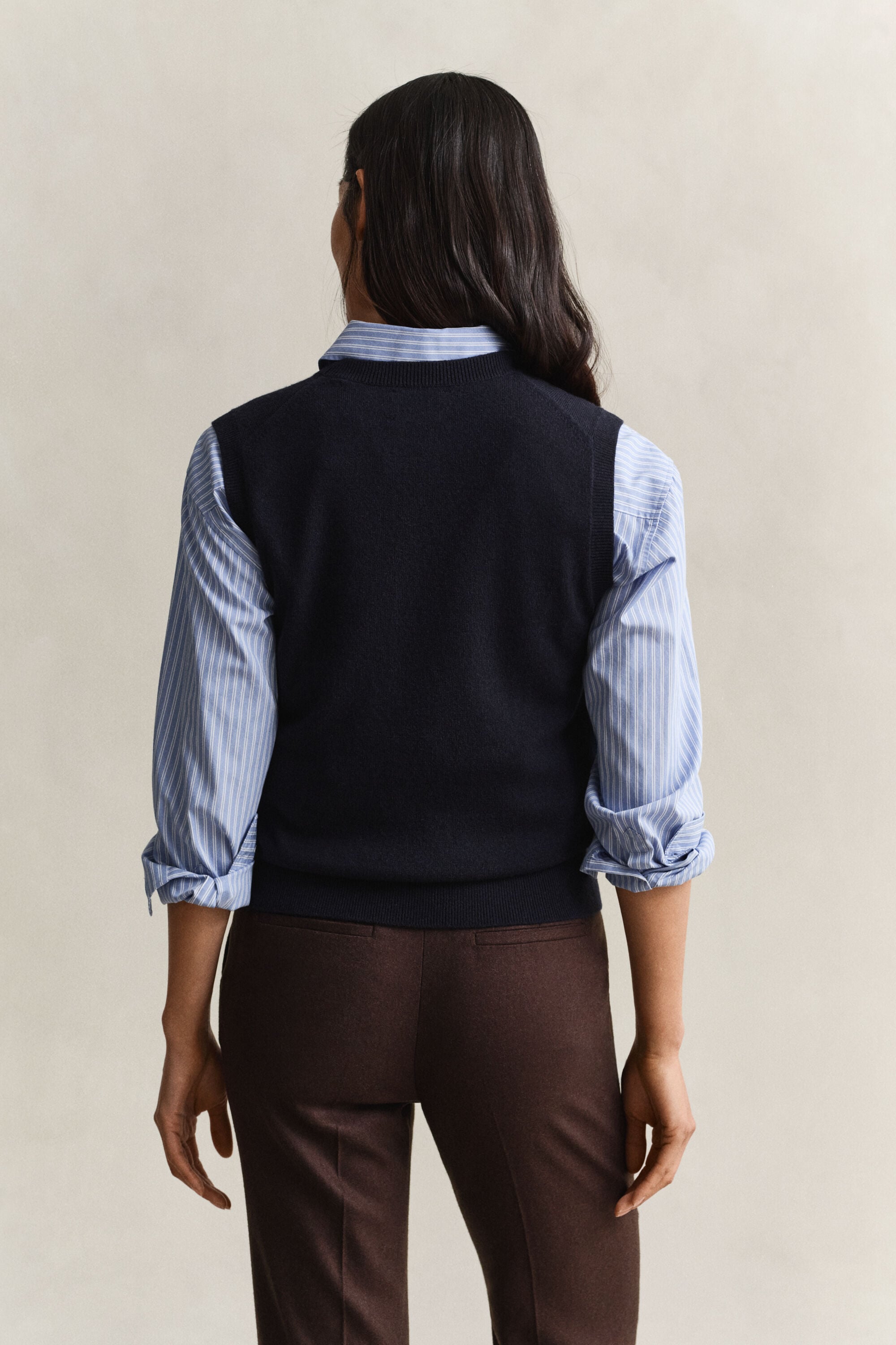 Gebreid wollen vest