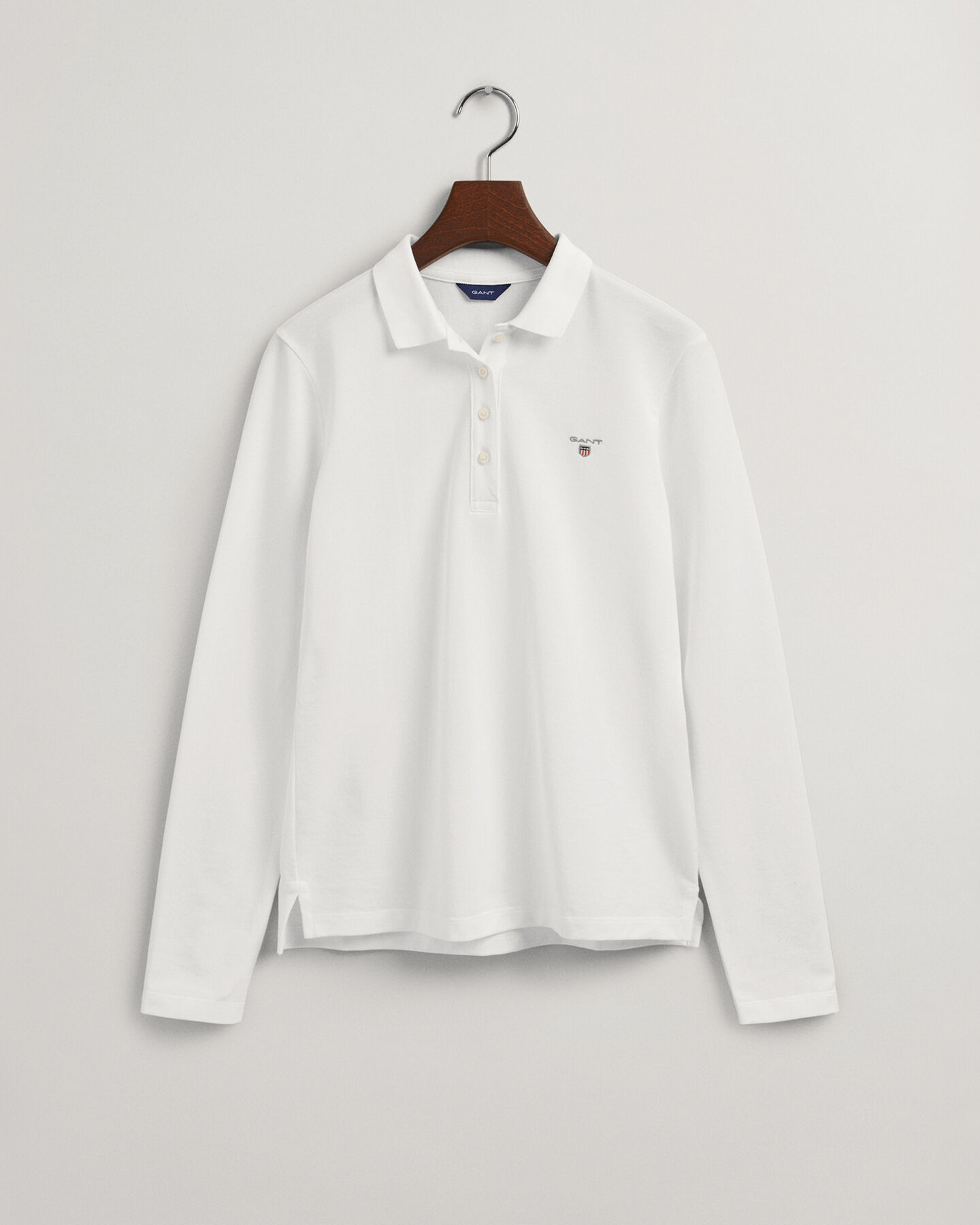 Original piqué poloshirt met lange mouwen