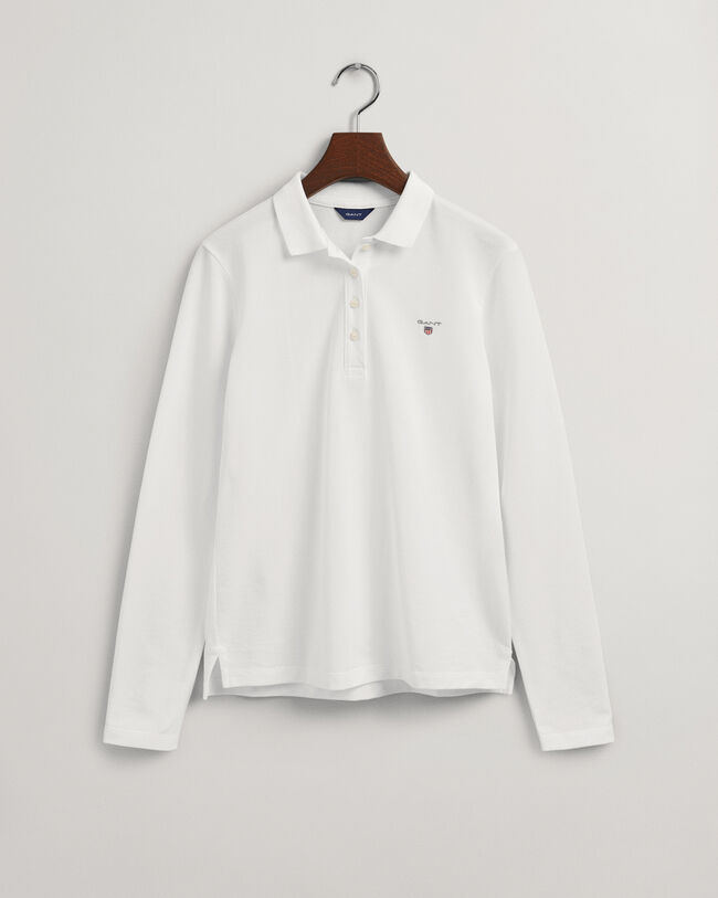 Original piqué poloshirt met lange mouwen