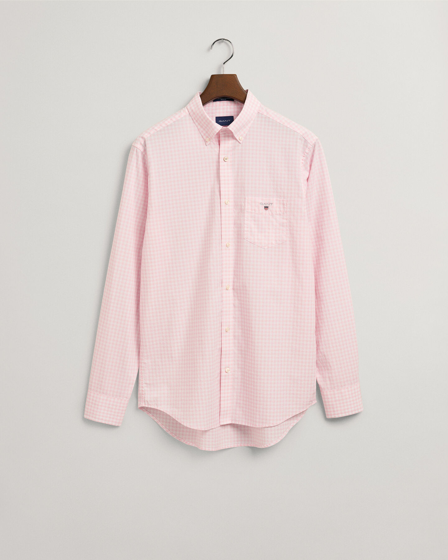 Regular Fit poplin overhemd met Gingham-ruitje