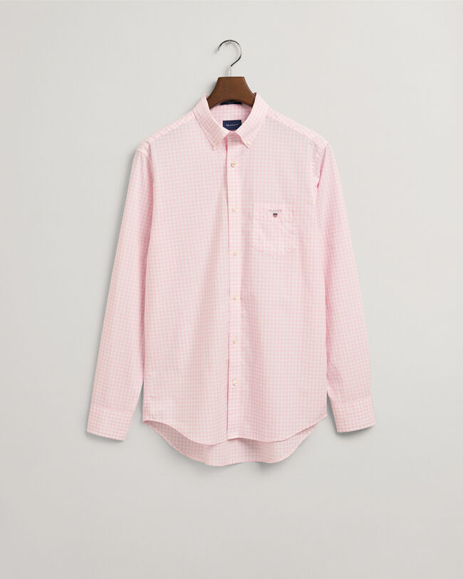 Regular Fit poplin overhemd met Gingham-ruitje