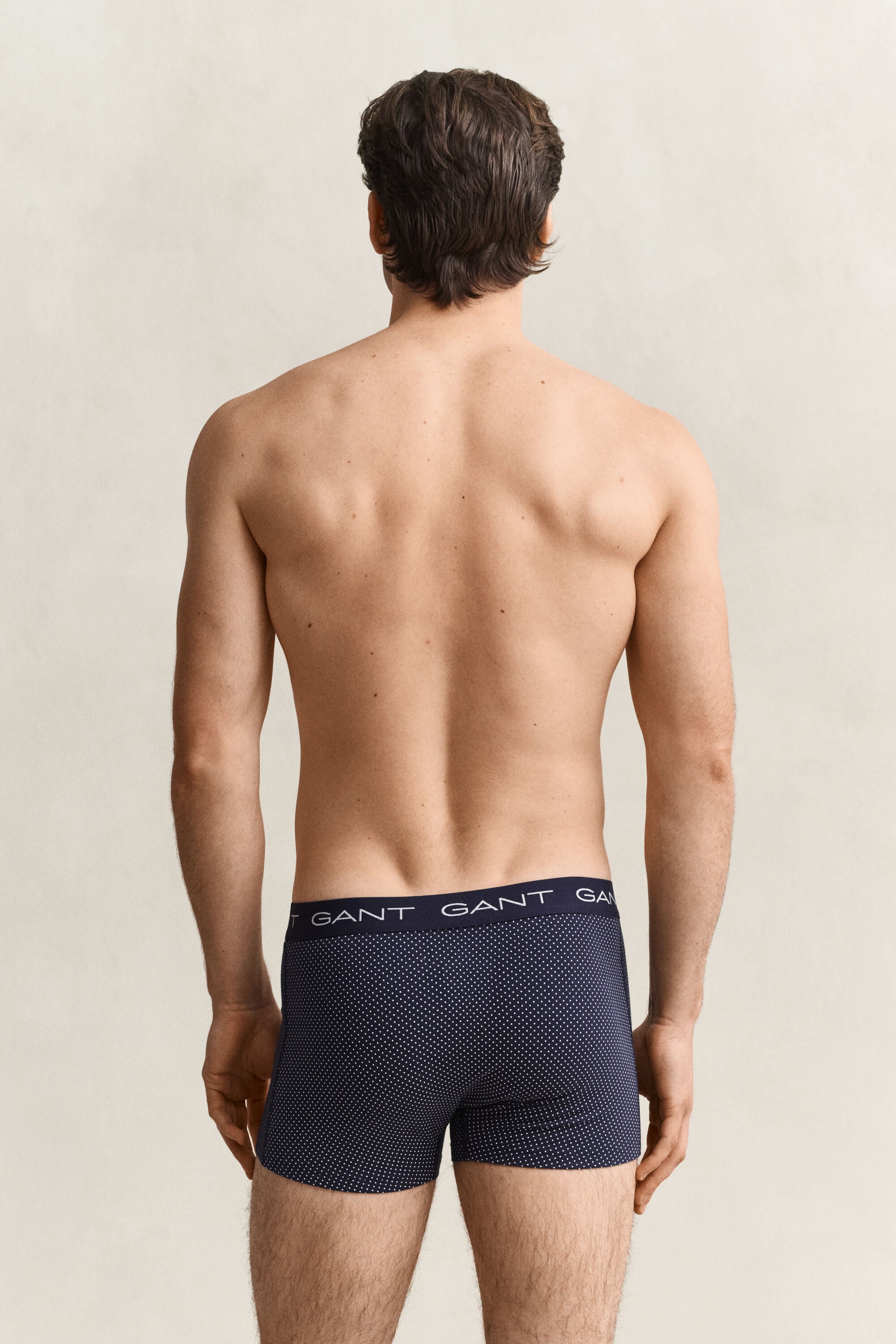 Set van drie boxershorts met stippen