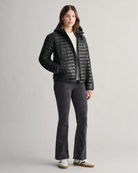 Teens glanzend lichtgewicht donsjack met wattering